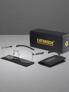 CATERSIDE One Pair With Packaging Hip Hop Retro Thick Frame Square Flat Optical Glasses Metal Decor Minimalist Street Style Unisex Fashion For Music Festivals Road Trips Cycling Beach Wedding Street