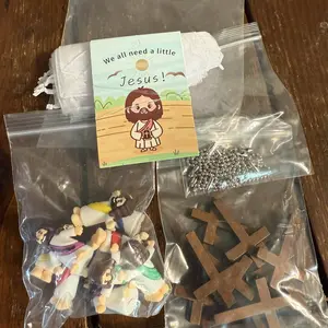 10 Sets Easter Tiny Jesus Toys，Everyone Needs a Little Jesus Gifts Religious Supplies Party Favors Gift for Church and Sunday School