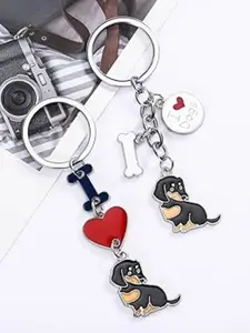 Dog Car Keychain, Cute Portable Metal Key Ring, Pet Lovers Gift, Birthday Puppy Theme Gift, Perfect for Dog Enthusiasts