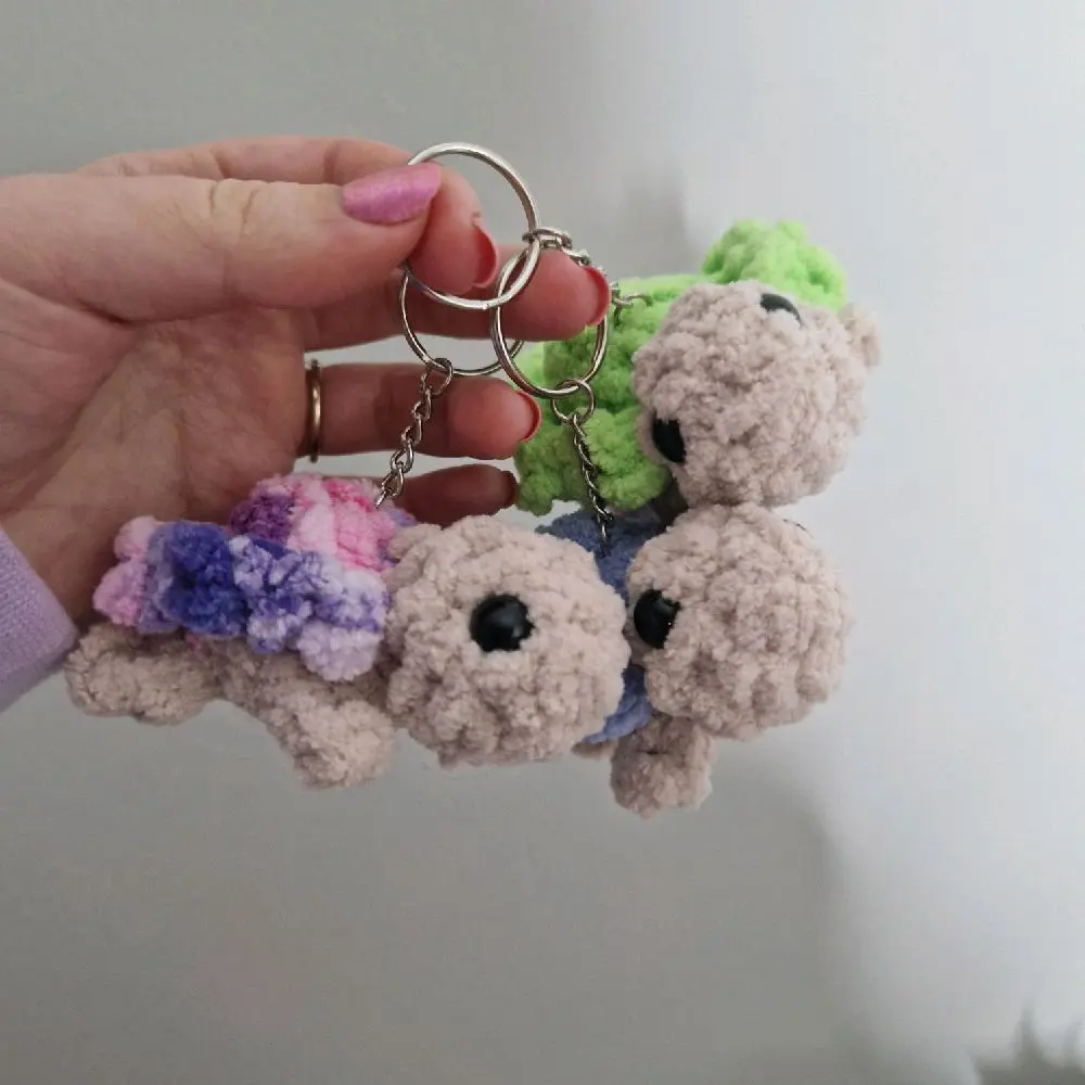 Sea Turtle  keyring - super soft crochet with safety eyes and keychain