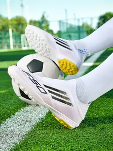 Unisex Football Shoes with Nails, Football Cleats, Soccer Shoes, Fashionable Dye-Infused Colors, Lightweight Sole, Breathable Inner Lining, Long Nail Outsole, Sporty Style