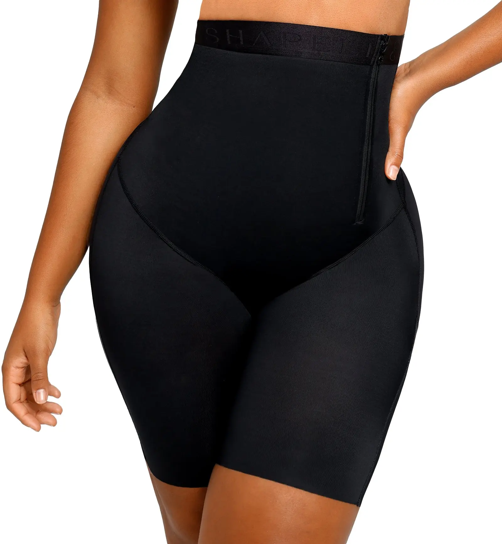SHAPELLX BOOT-YEAH SilkSculpt High-Waisted Short (MT230442) - Black