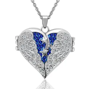 Personalize Cremation Necklace Vintage Heart Shape Locket Pendant Necklace