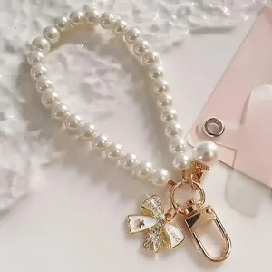 1pc Elegant Bow Phone Lanyard And Wrist Strap, Cell Phone Charm, Phone Chain, a Fashionable Item for Spring, Perfect for Valentine'S Day, Birthday Parties, Thanksgiving Gifts, And Wearing.
