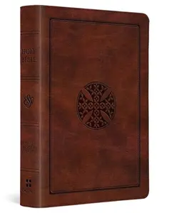 USED-ESV Large Print Compact Bible (Trutone, Brown, Mosaic Cross Design) by ESV Bibles (Imitation Leather)