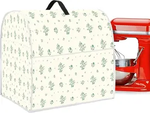 The first stand mixer cover with a pocket for storing extra accessories (floral pattern, suitable for 4.5-5 quart mixers).