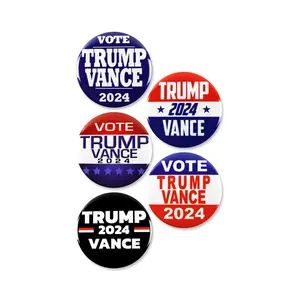 5 Pack - Trump Vance 2024 Presidential Election Political Campaign Pinback Buttons - 2.25 Inch