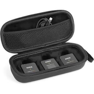 Microphone Storage Case for Rode Wireless GO Gen 3 III, GO 2, GO, PRO, ME Clip, Hard Shell Mic Carrying Box, Mic Compact Carry Bag