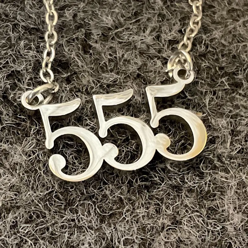 Stainless Steel Angel Number Necklaces 16-18” ( 111 , 222 , 333 , 444 , 555 , 777, 888 , 999 )