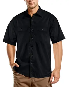 NY Threads Men's Work Shirt, Short Sleeve, Two Pockets, Durable Work Wear NY Threads Men's Work Shirt, Short Sleeve, Two Pockets, Durable Work Wear