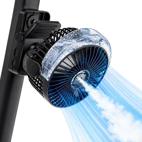 Golf Cart Fan with Mist – Magnetic Rechargeable Cooling Fan, Portable Golf Cart Accessory
