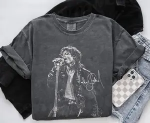 Comfort Colors Michael Jackson Vintage 90s Styles Shirt, Michael Jackson Bad World Tour 1987 T-Shirt, King Of Pop Unisex Fan Gift