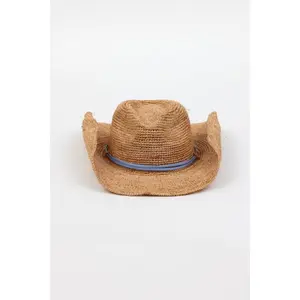 RAFFIA CROCHET COWBOY HAT