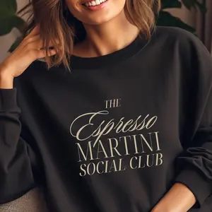 Espresso Martini Embroidered Sweatshirt Espresso Lover's Signature