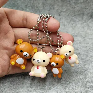 Rilakkuma Korilakkuma Key Chain Couple Relax Bear Cute Keychains New Bags Car Keys Ring Pendant Decor Kids Toys Best Friend Gift