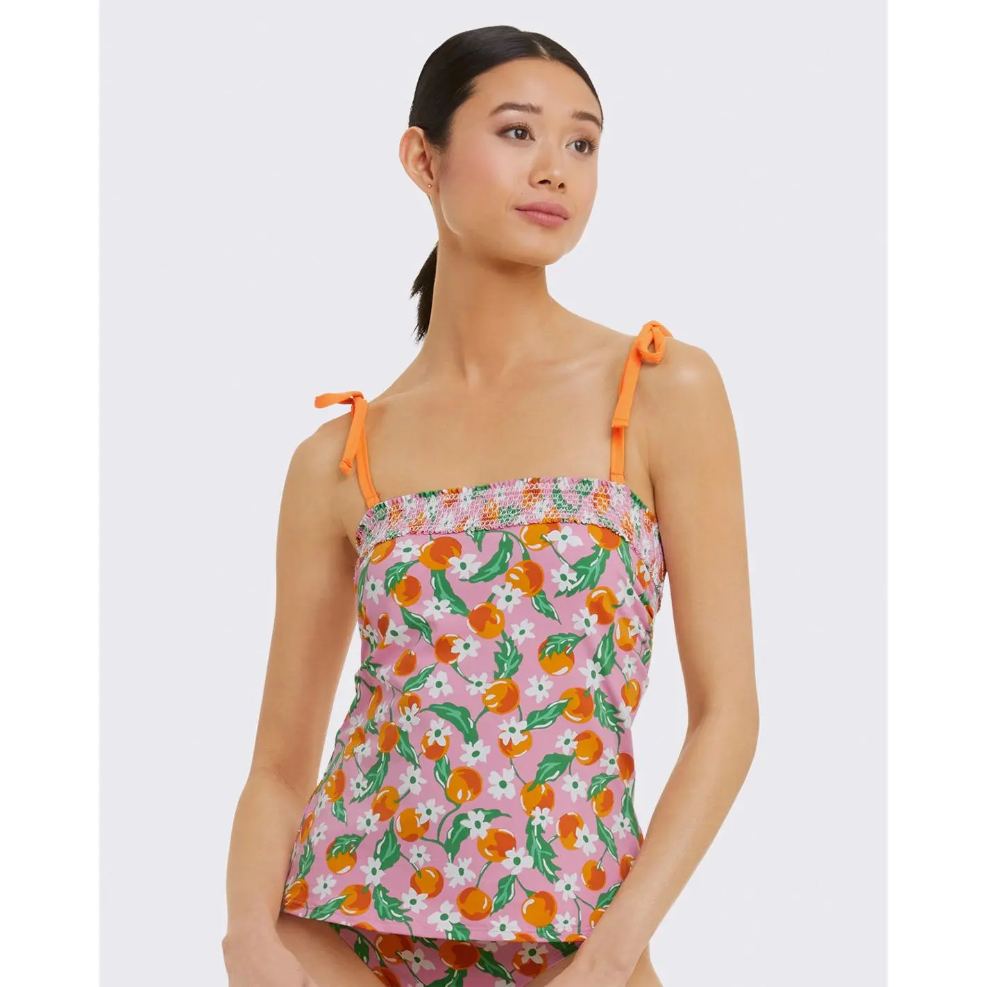 DJ x Lands' End Bandeau Tankini Top Swimsuit