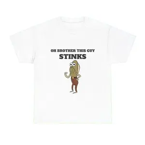 Oh Brother This Guy STINKS Shirt, Funny SpongeBob Meme Tee, Nostalgic 2000s Cartoon Shirt, Unisex Graphic Tee, Sarcastic Gift for Friend OOYQZ 4