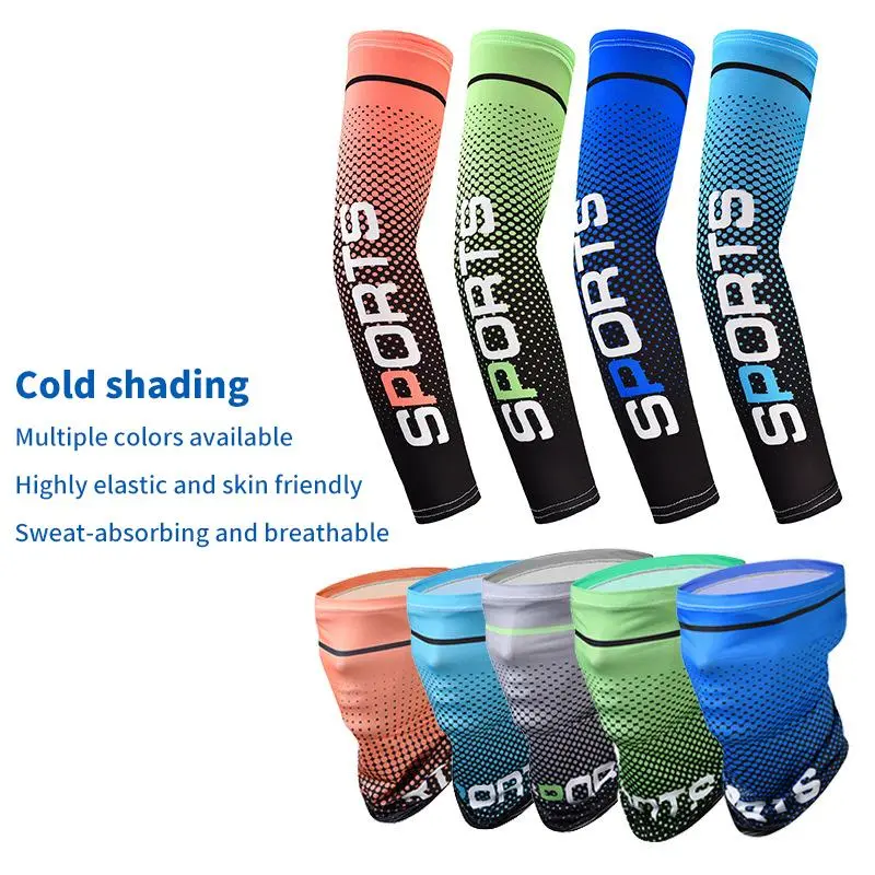 Unisex Ice Silk Anti-UV Cooling Sports Sleeves - Cold Shading, Sweat-Absorbing & Breathable for Sun Protection in Outdoor Activities