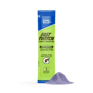 Fast Twitch | Fast Twitch Energy Stick | Single-serve powder | Cool Blue | 120 pack