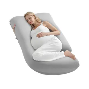Summervibes VEVOR G-Shaped Maternity Full-Body Support Cushion, Soft Breathable Option with Removable & Washable Cover for Back, Belly, Hips, Legs Relief, Removable Cover