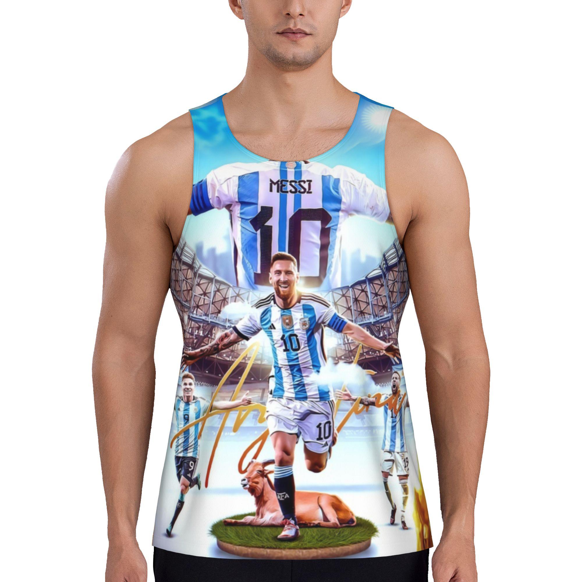 Messi #10 Argentina World Cup Champion Tank Top | GOAT Lionel Messi Graphic Sleeveless Shirt