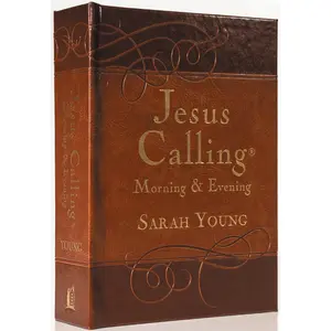 Jesus Calling Morning and Evening, Brown Leathersoft Hardcover, with Scripture References: Yearlong Guide to Inner Peace and Spiritual Growth (A 365-Day Devotional)