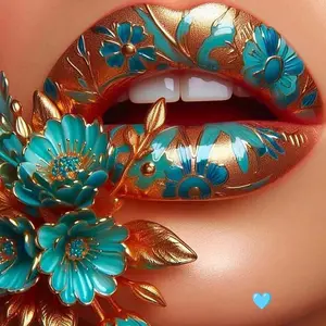 Flower Pattern Lip Pattern DIY Diamond Arts Colorful Painting Kit Without Frame, DIY 5D Diamond Arts Colorful Painting Kit, Wall Art Decor for Home, Diamond Painting Kits