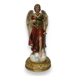 Resin Archangel Zadkiel Figurine, 12in & 8in Decorative Saint Zadkiel Statue, Religious Decoration for Home Decor