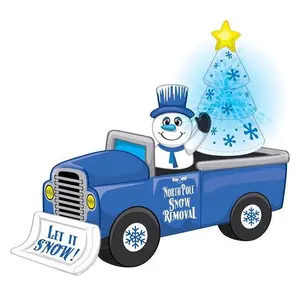 Occasions  7.75 ft. Inflatable Snowman in Snow Truck