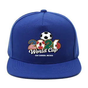 Hard-brimmed flat cap for men, 2026 USA-Canada-Mexico World Cup hip-hop hat, unisex outdoor sunshade, breathable