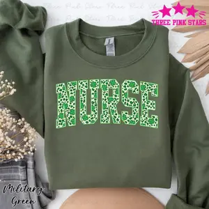 Nurse St Patrick's Day Sweatshirt, \Nurse Shamrock Sweatshirt, Nursing Gift