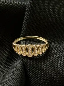 Gold Infinity Style Ring Size 9 – Elegant Sparkle Band