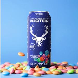 Bucked Up Ready-to-Drink Lightly-Carbonated Protein Soda | 1 Case (12 Cans, 16 oz each) | Protein Isolate, 100 Calories, Zero Sugar