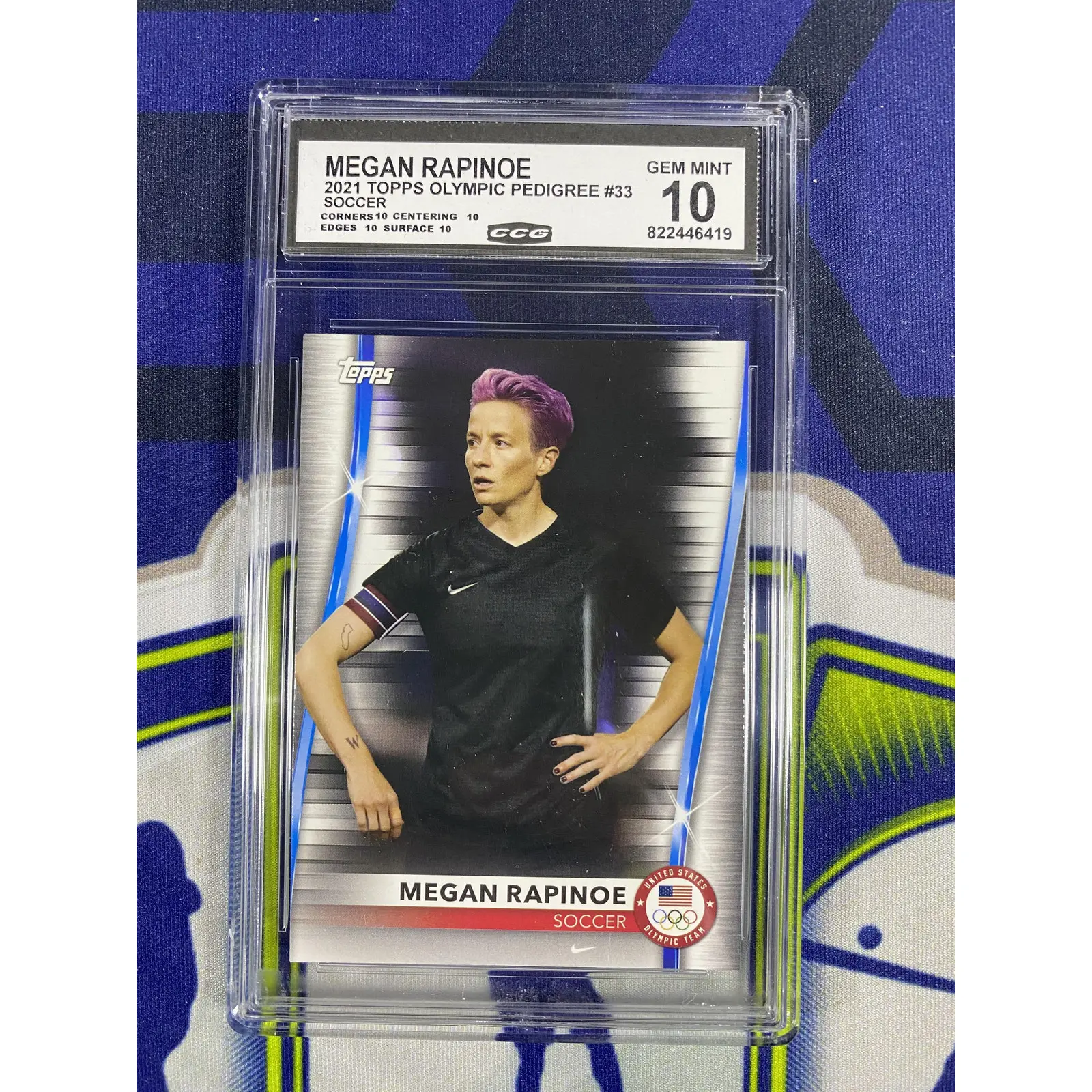 Megan Rapinoe 2021 Topps Olympic Pedigree 33 Soccer CCG 10 RC