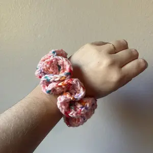 Handmade crochet scrunchie