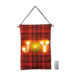 LumaBase Lighted Wall Banner with Remote Control - Joy