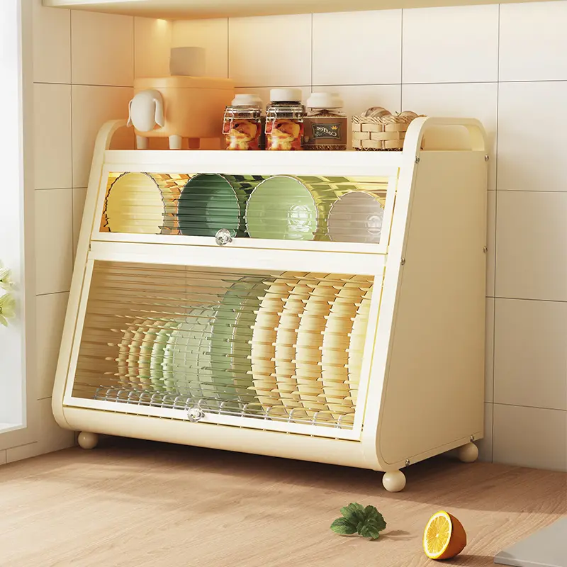 Kitchen dish storage cabinet
