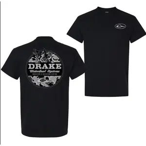 Drake Waterbird Camouflage Hunting T-Shirt — Duck Pattern T-Shirt, 100% Cotton Tee — Outdoor South American Style Men’s Top — Men’s Tops, Men’s T-Shirts, Waterbird Hunter T-Shirt, Retro Mallard Camouflage T-Shirt, Country Outdoor Clothing, Gift for Autumn