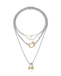 HERRADURA SIGNATURE CHARMED TENNIS LAYERED NECKLACE SET