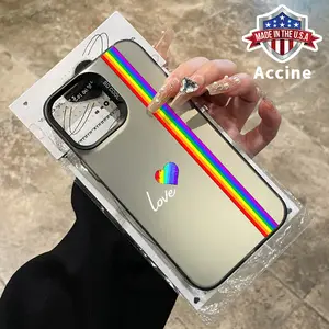Rainbow Case for iPhone 16 E 15 14 Pro Max 13 12 11 XR XS Plus Shockproof Non Slip Protectiove slim Cover Screen Protector Silicone
