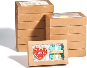 50 Pack Auto-Popup Cookies Boxes - 7" x 4 3/8" x 1 1/2" Pastry, Macaron, Hot  Bombs, Donut, Brownie & Cakesicle Boxes