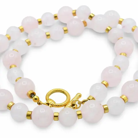 Rose Quartz Necklace - Elegant Design with Rose Quartz Elements, Ideal for Any Occasion