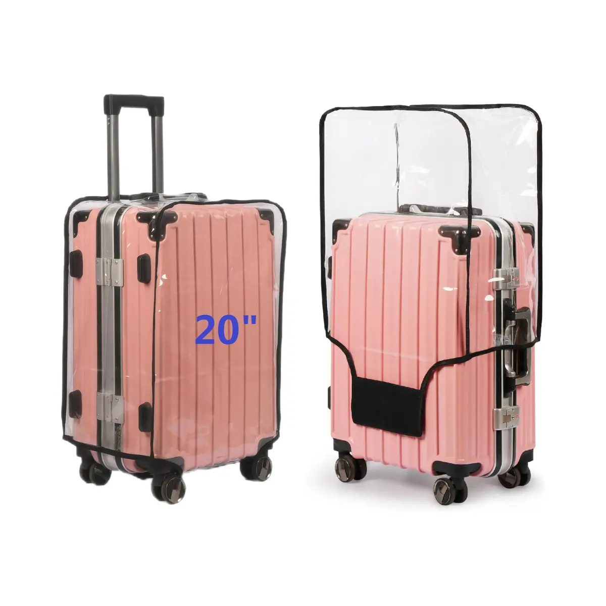 Transparent Suitcase Cover 20" – Thick PVC Waterproof Dustproof Luggage Protector