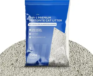 Clumping  Litter,  Bentonite  Litter Sodium-Based, Dust-Free,  Durability, Odor Control,  Mineral Formula Unscented Litter for RealScooper - 15 lb. Box