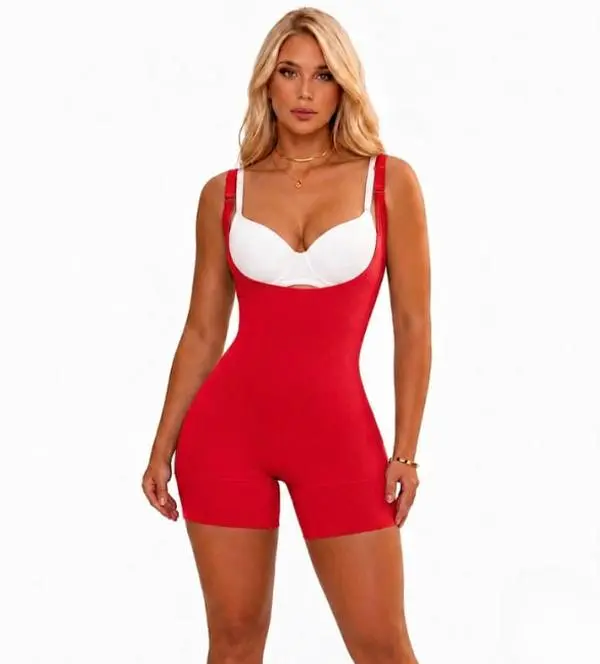 Seamless CANCUN   Shaper - Basic Shapewear for Women - Short, Straps Included - Basic Style Adjustable Bodysuit