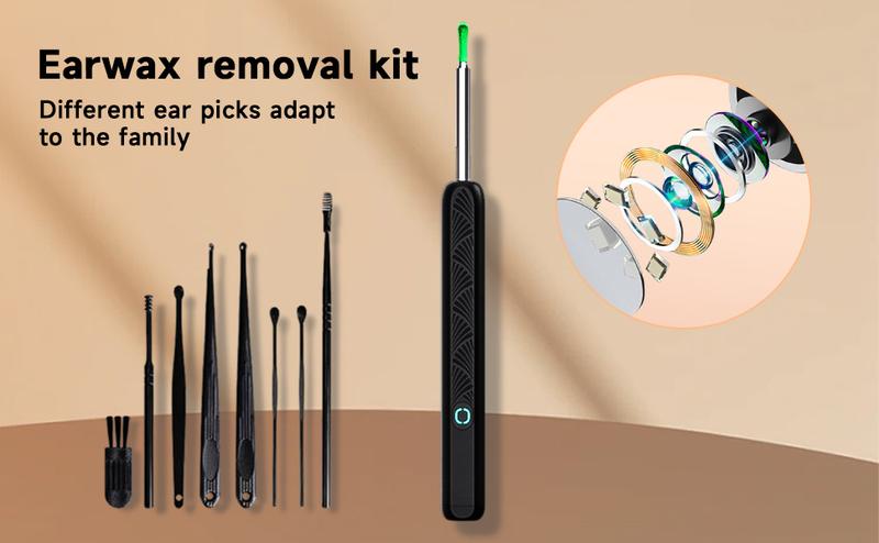Ear Wax Removal Tool with Camera - Portable Type-C Rechargeable Earpick, Waterproof Endoscope with HD Camera, 360° Wide Angle, Compatible with iPhone & Android- Perfect for Birthday, Christmas Gifts, TikTokShopHolidayHaul