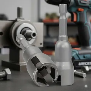 65mm Hex Shank aviation Wrench Socket Set, 6-Point Nut Removal Tool for Auto Repair & Home Maintenance. Durable Alloy Steel Sockets, Quick Change Universal Drive Tool Kit for Mechanics, DIy projects, Heavy Duty Tool Set with Case