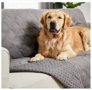 100% Waterproof Dog Blanket, Pet Friendly Throw Essential for Small Dogs, Tear and Slip Resistant Leakproof Washable Couch Cushion Protector Cover for Indoor Furniture, 40x50 Charcoal