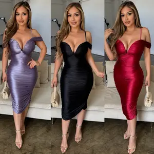 Silk Stretch Midi Dress for Women Sleeveless Elegant Comfortable Fit Not See-Through True to Size Ideal for Various Occasions