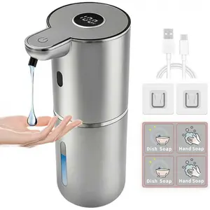 Automatic Soap Dispenser, Touchless Liquid Soap Dispensers, USB Rechargeable, 6-Level Adjustable Volume Control, 12.8oz/380ml, Wall Mount for Kitchen, Bathroom, Free